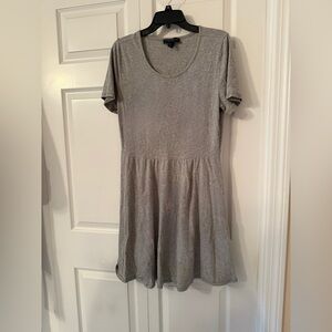 Gray Casual Women's Skater Plus Size Dress